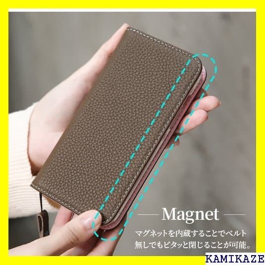 《アクセサリー》 iPhone13 ケース 手帳型 本革 ー ベルトなし 40