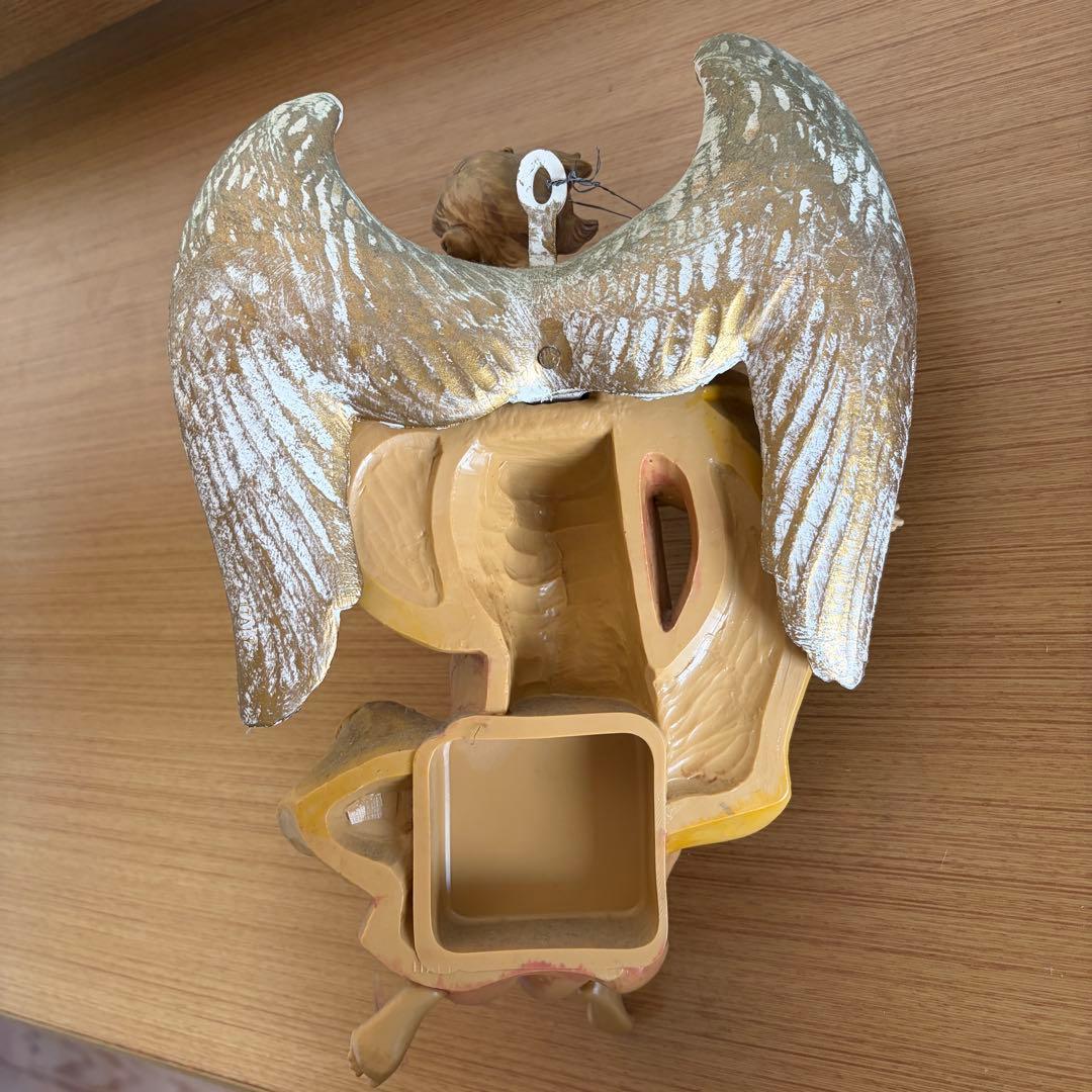 ヴィンテージ 天使 壁掛けオブジェ 約28cm イタリア製 エンジェル