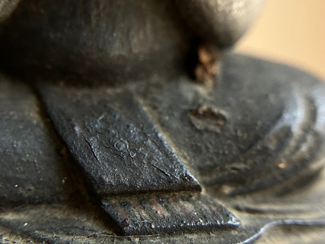 【古格の眼光 木彫天神像 約8㎝ 江戸後期頃 陰陽道 地方民間信仰】郷土玩具仏像