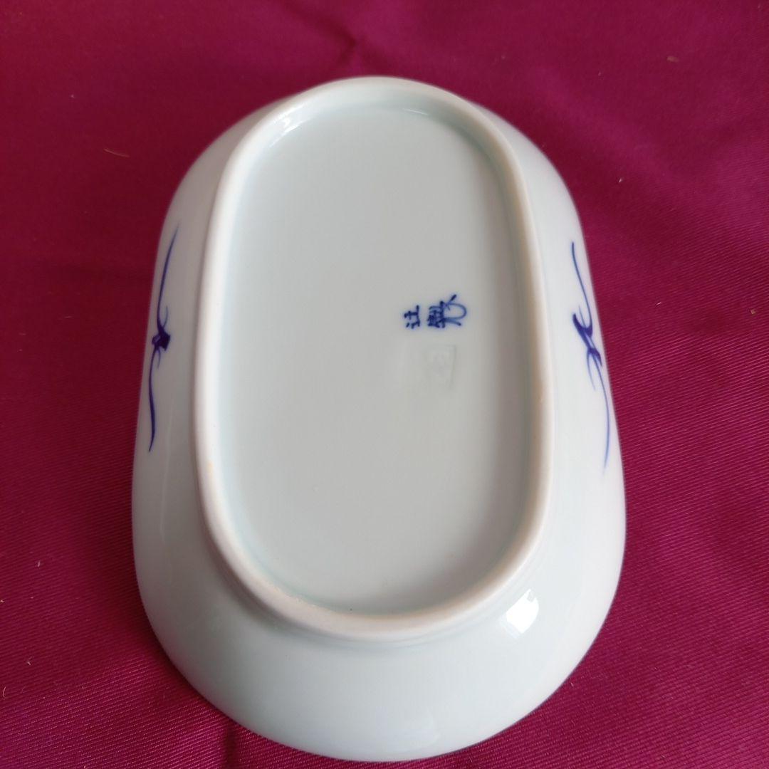 宮内庁御用達　辻製　染付　青海波大根深皿