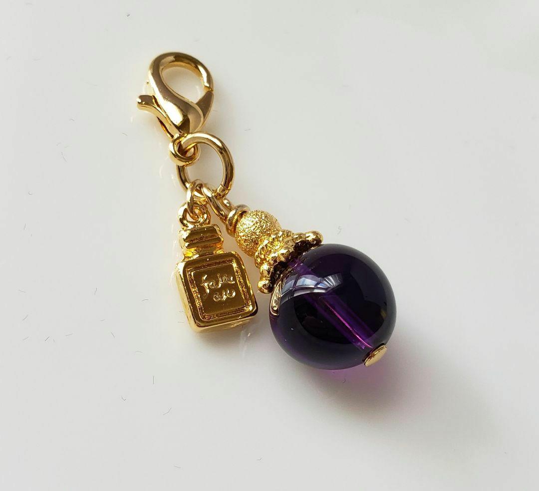 売却済み　328　アメジスト　10mm　香水瓶みたいな開運チャーム