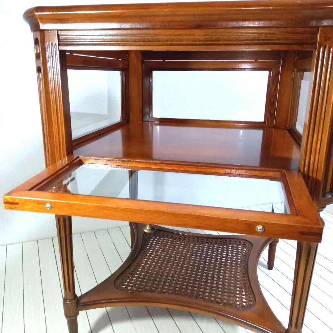 【美品】クラシック　アンティーク　キュリオケース　5面ガラス