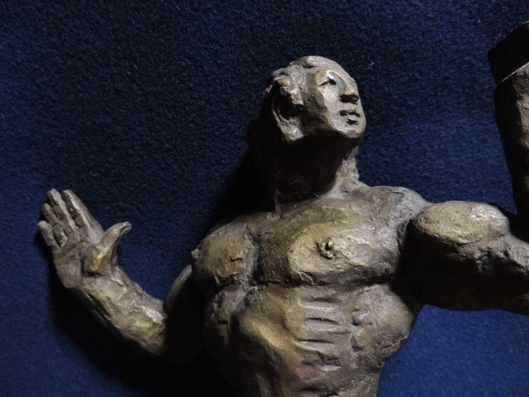 北村西望「浦島-長寿の舞」ブロンズ、41ｃｍ＞長崎、平和記念像、浦島太郎、玉手箱