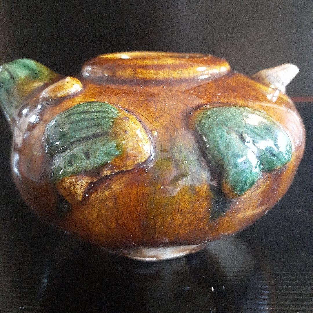 唐三彩蛙形水滴、水盂、水差　書道用