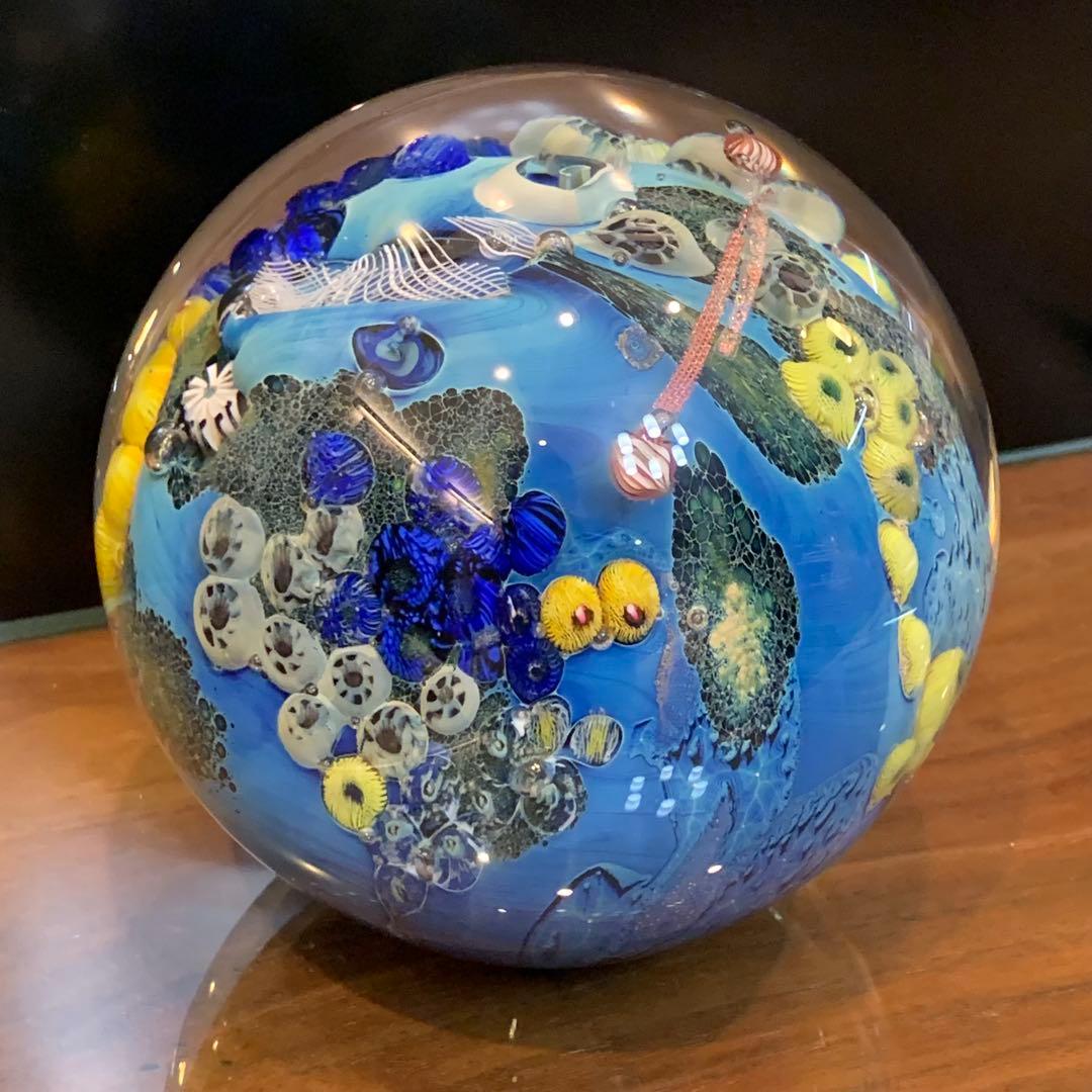 Josh Simpson「Megaplanet」No.5 ガラスアート 置物