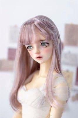 AS40 BJD 1/3 人形 ドール　用ウィッグ カツラ 耐熱 ハンドメイド
