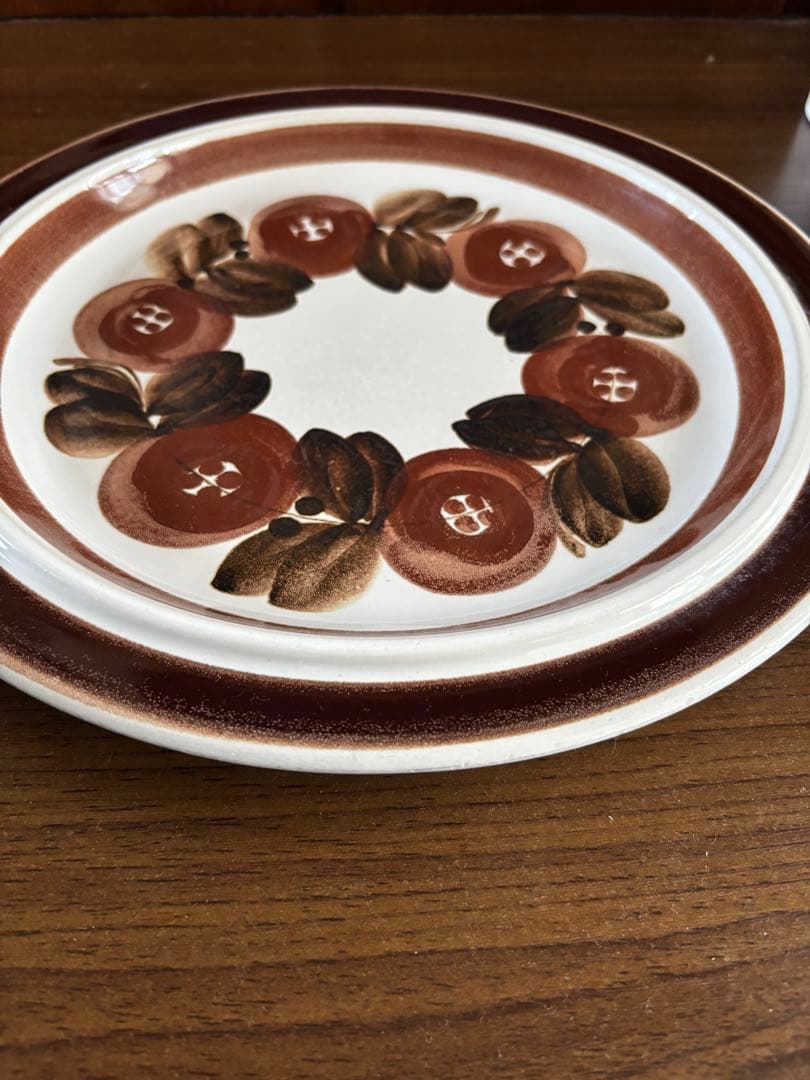 アラビア　大皿　茶色