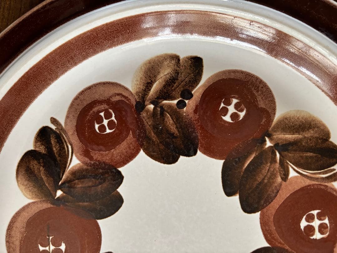 アラビア　大皿　茶色