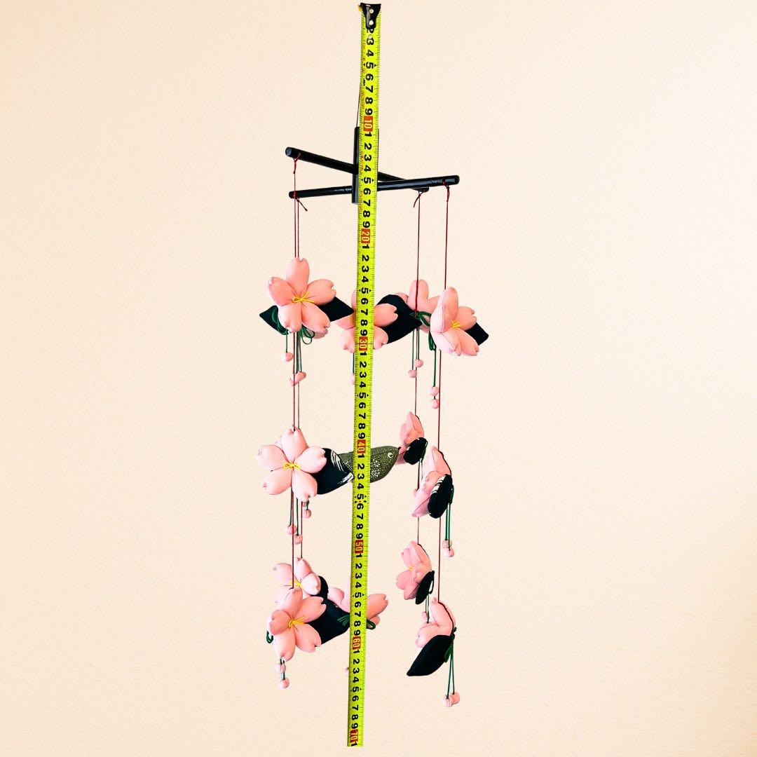 つるし飾り 桜と鶯｜春 インテリア 和モダン(TS-018)