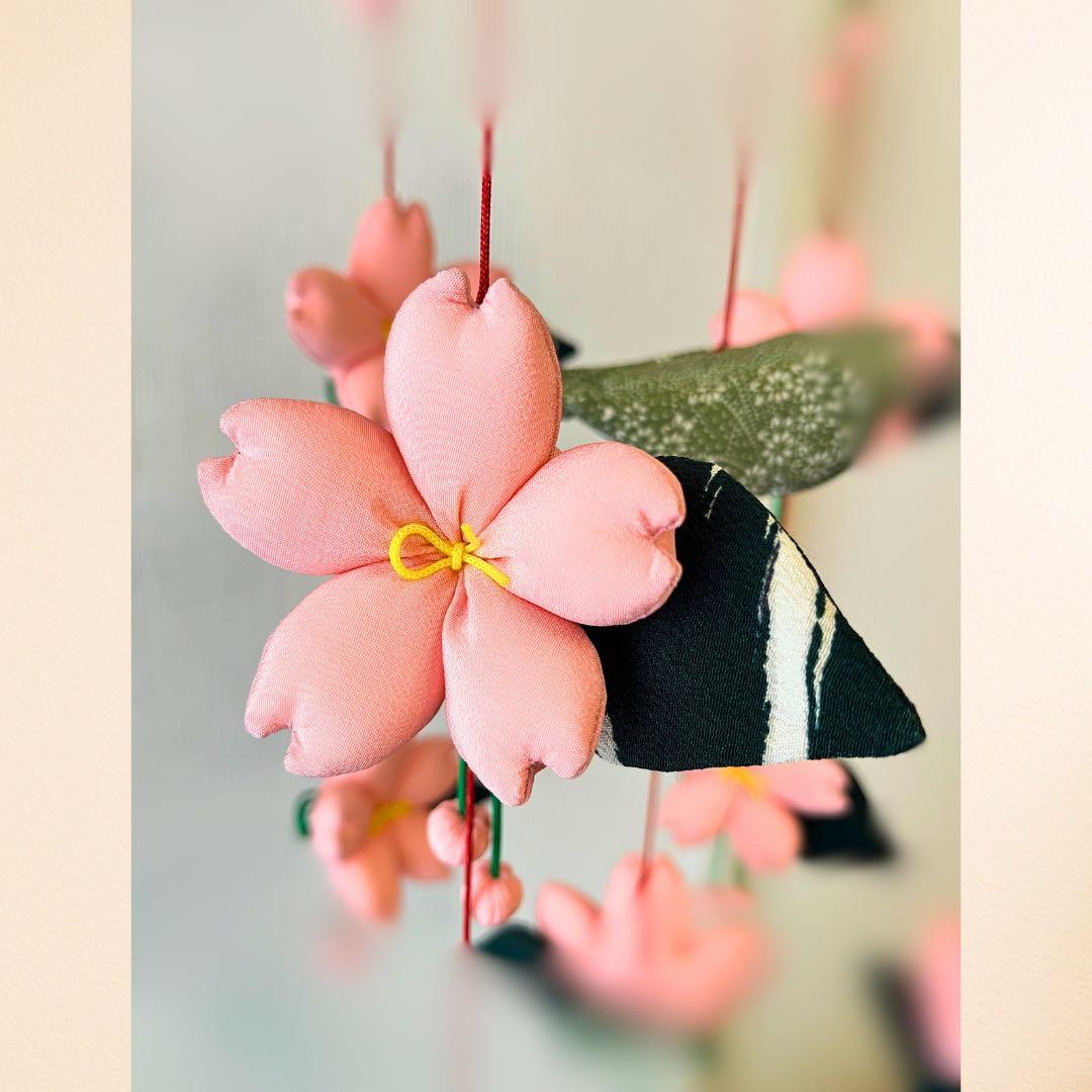 つるし飾り 桜と鶯｜春 インテリア 和モダン(TS-018)