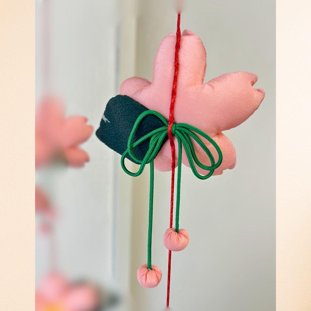 つるし飾り 桜と鶯｜春 インテリア 和モダン(TS-018)