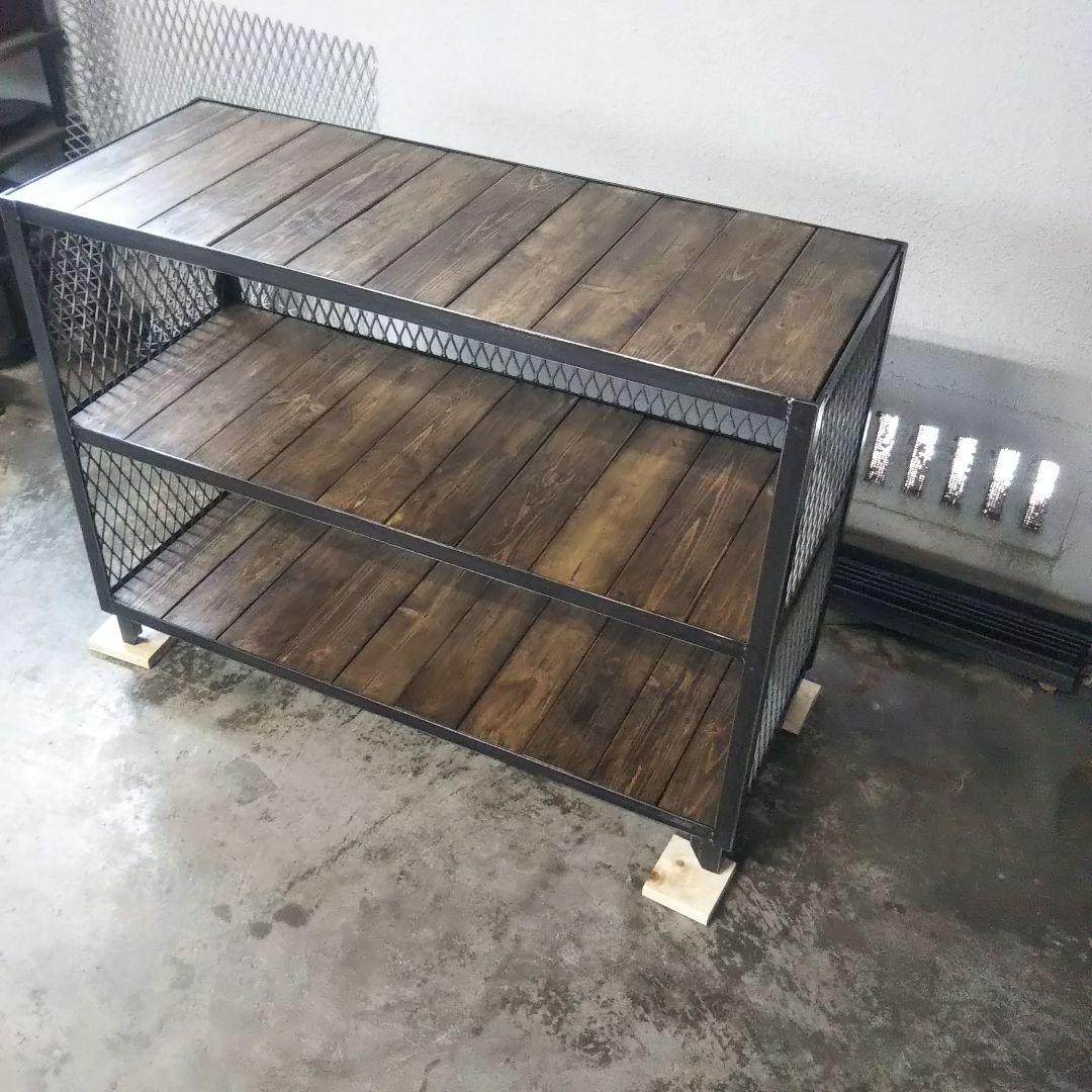 アイアン　シェルフ　ラック　インダストリアル　シューズラック　植物棚　店舗什器