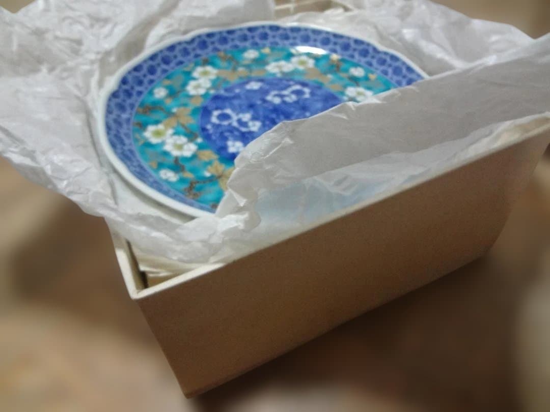 「龍峰窯」 三洋陶器　皿 5枚セット　箱付き　エメラルドグリーン　新品未使用