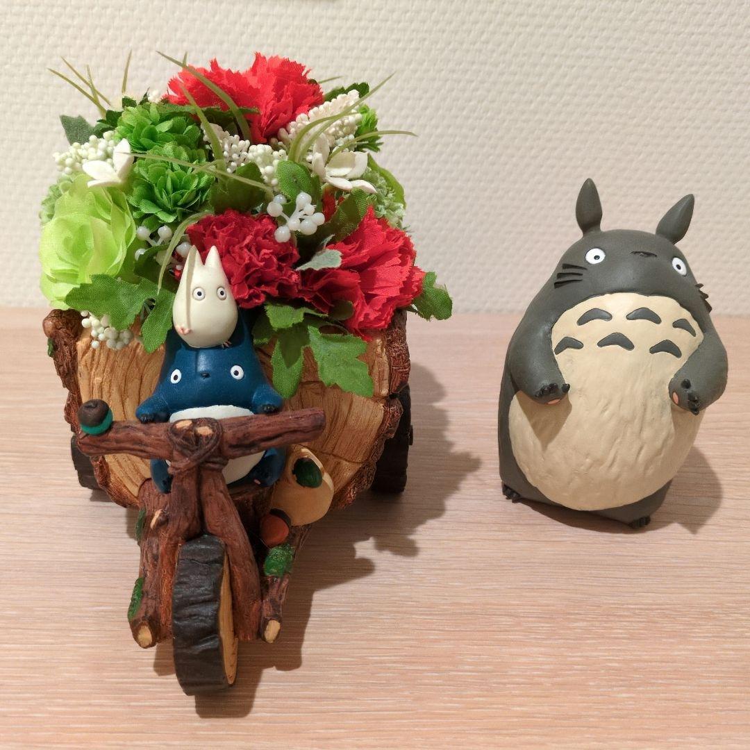 トトロと森の三輪車 プランターカバー＆造花セット