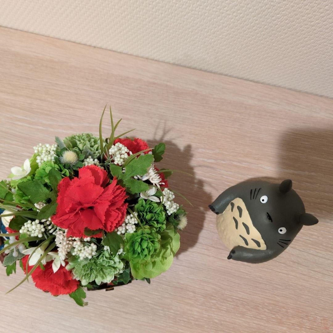 トトロと森の三輪車 プランターカバー＆造花セット