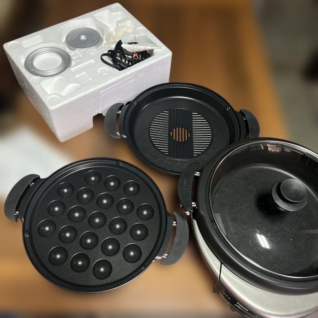 TIGER CQD-B300 グリル鍋 たこ焼きプレート付き