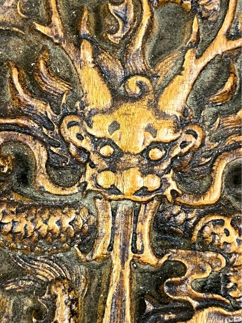 sale 花梨木彫竜　置物 置き物 インテリア　龍　彫刻　美術品　骨董品　縁起物