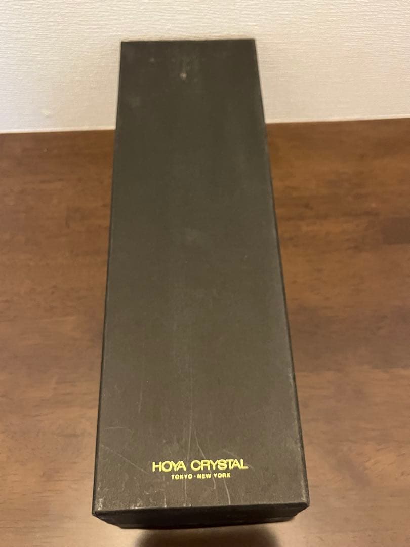 HOYA CRYSTAL 切子ガラス スタンドランプ 青色被せ クリスタルライト