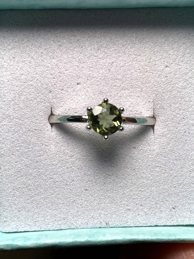 宝石質【新入荷】高品質　モルダバイト　リング　S925 フリーサイズ最強パワー