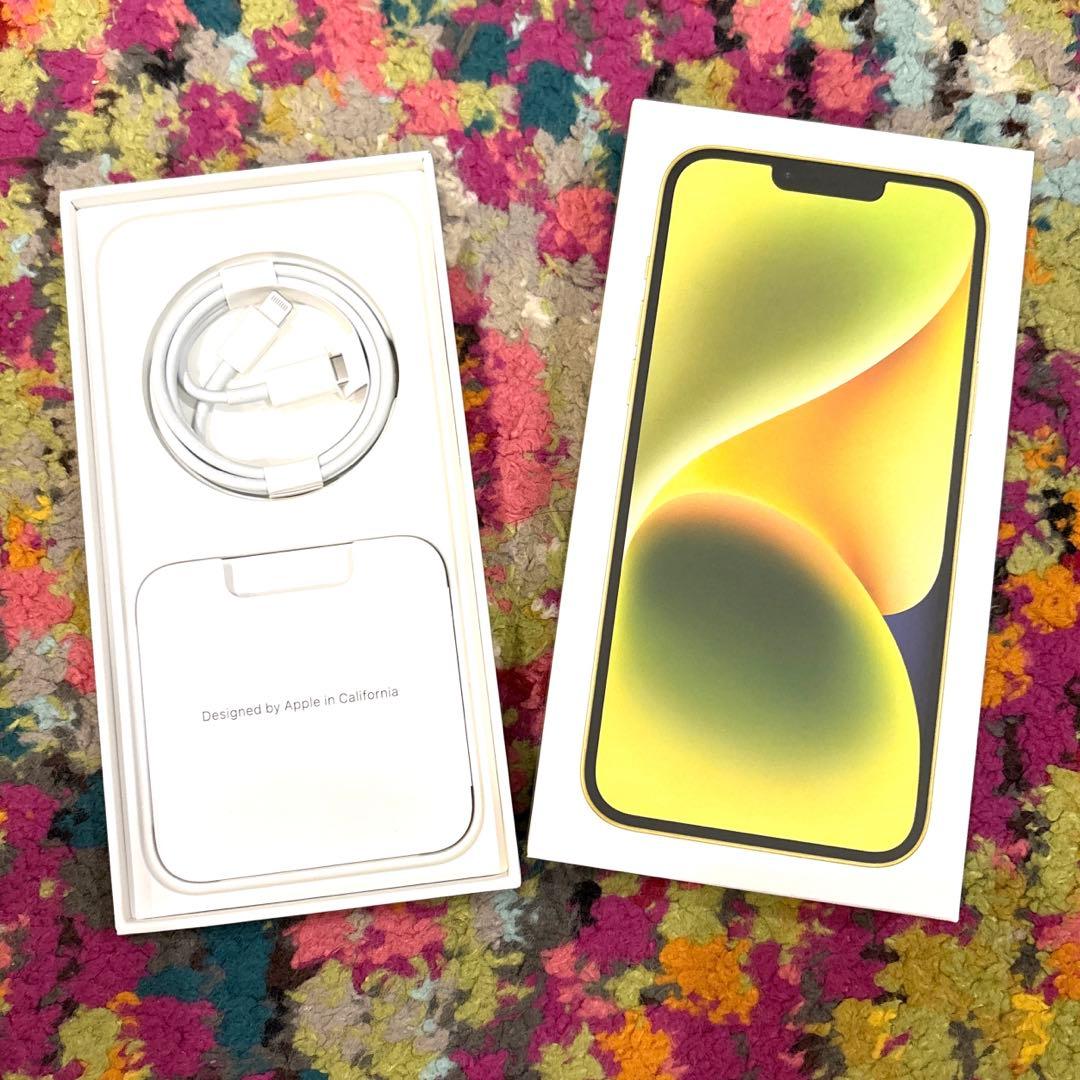 〈2月掲載終了〉【中古美品】iPhone14 plus 〈イエロー、512GB〉