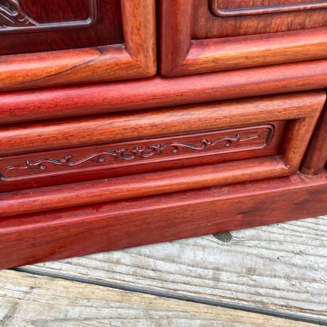 唐木家具 銘木 花梨 茶箪笥 茶棚 飾り棚 中国骨董 サイドボード ビンテージ