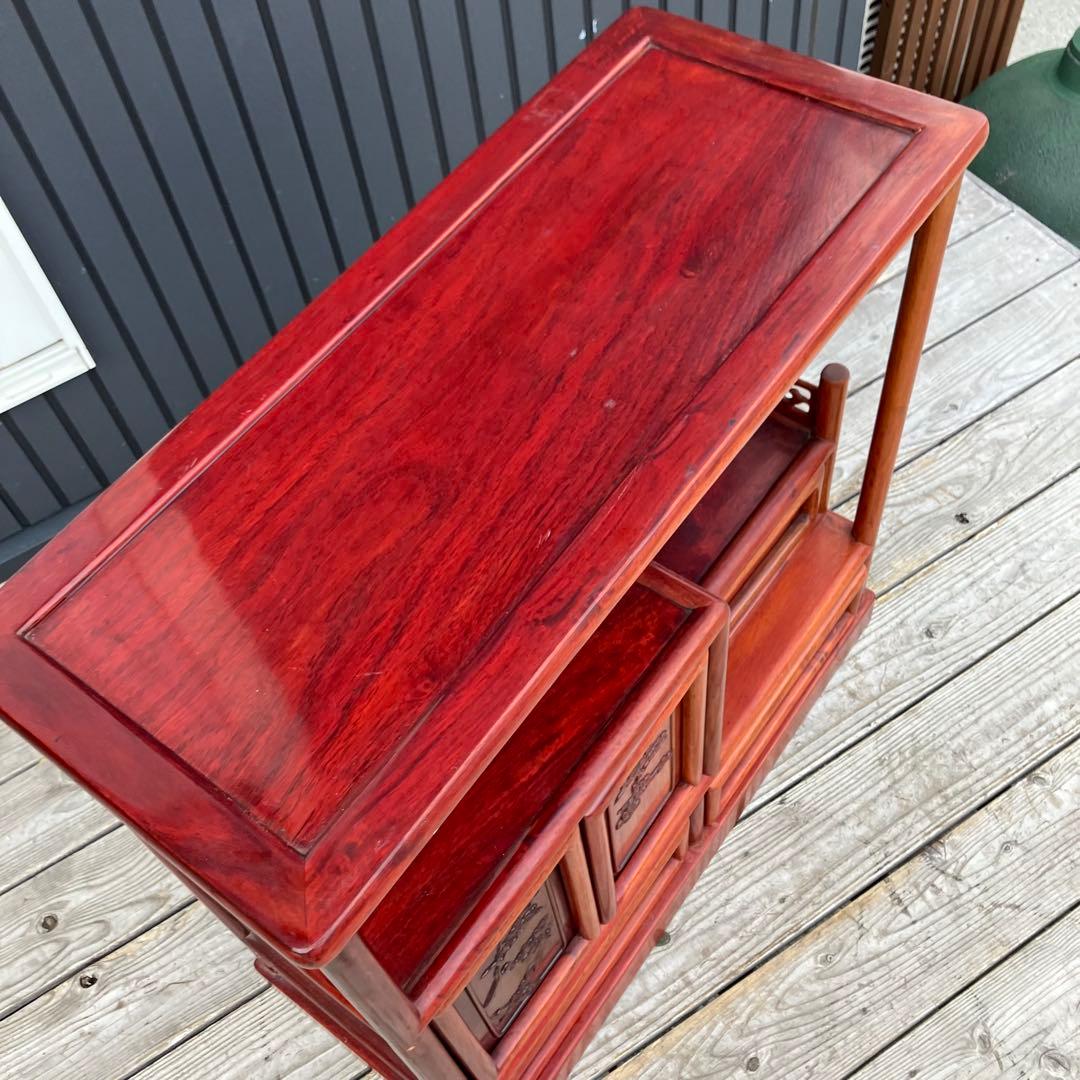 唐木家具 銘木 花梨 茶箪笥 茶棚 飾り棚 中国骨董 サイドボード ビンテージ