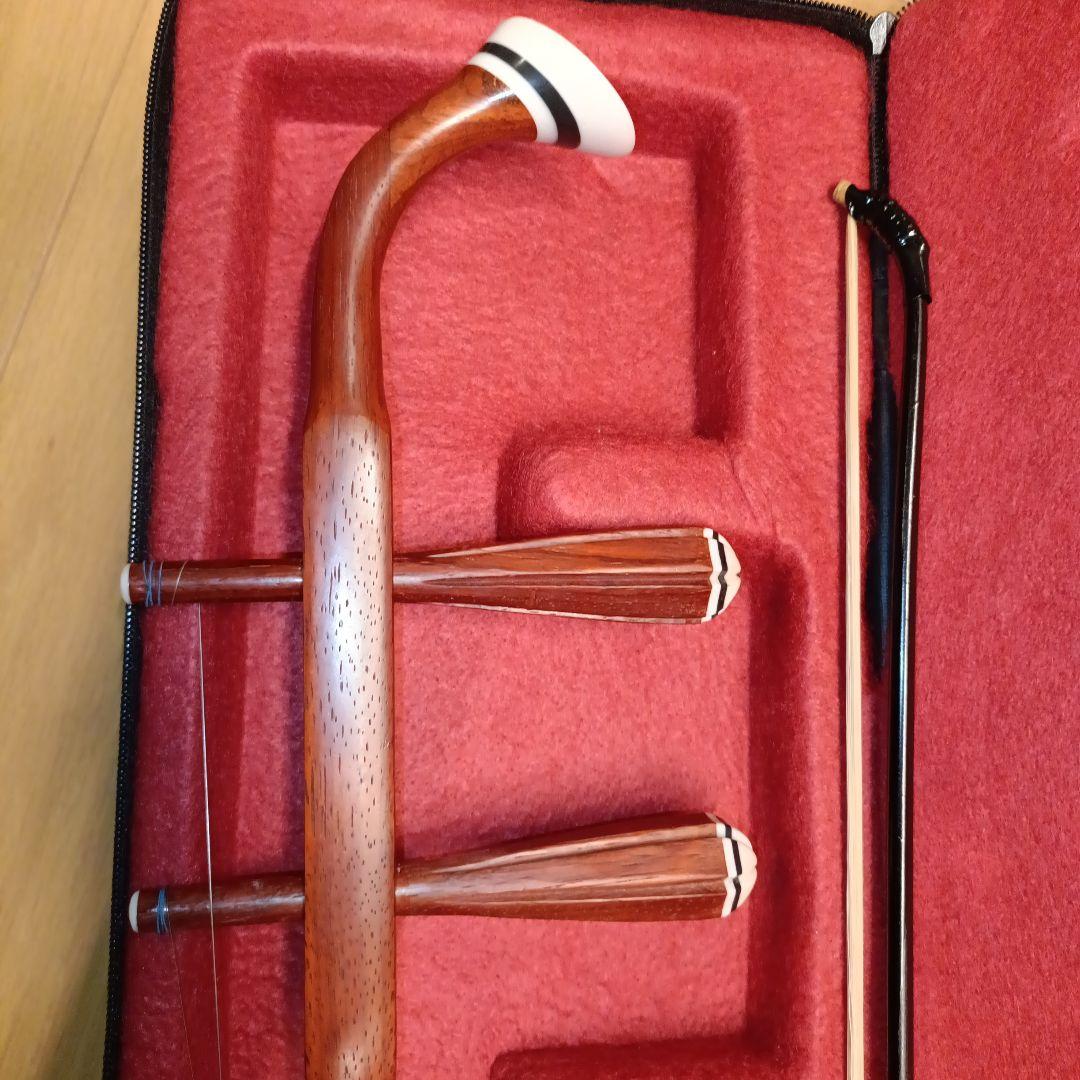 紅木精品　中国楽器　二胡　胡弓　ケースセット 弦楽器