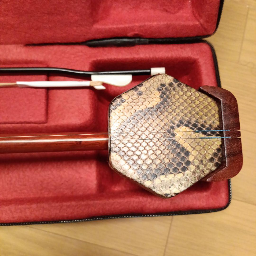 紅木精品　中国楽器　二胡　胡弓　ケースセット 弦楽器