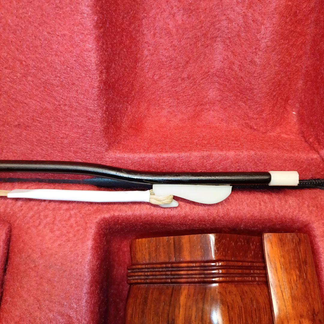 紅木精品　中国楽器　二胡　胡弓　ケースセット 弦楽器