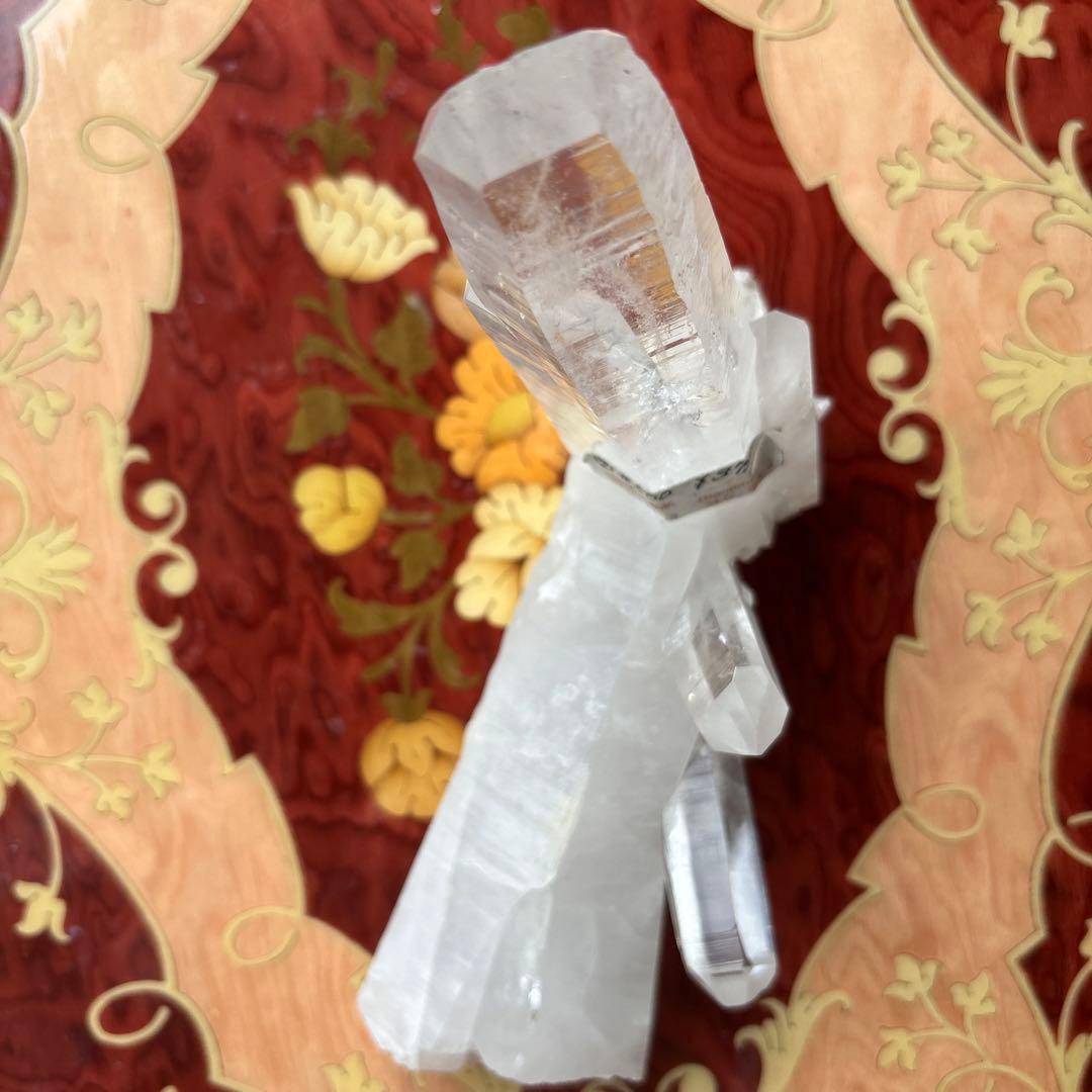 レーザー水晶クラスター　ツイン　貫入　ディアマンティーナ　ブラジル産　約502g