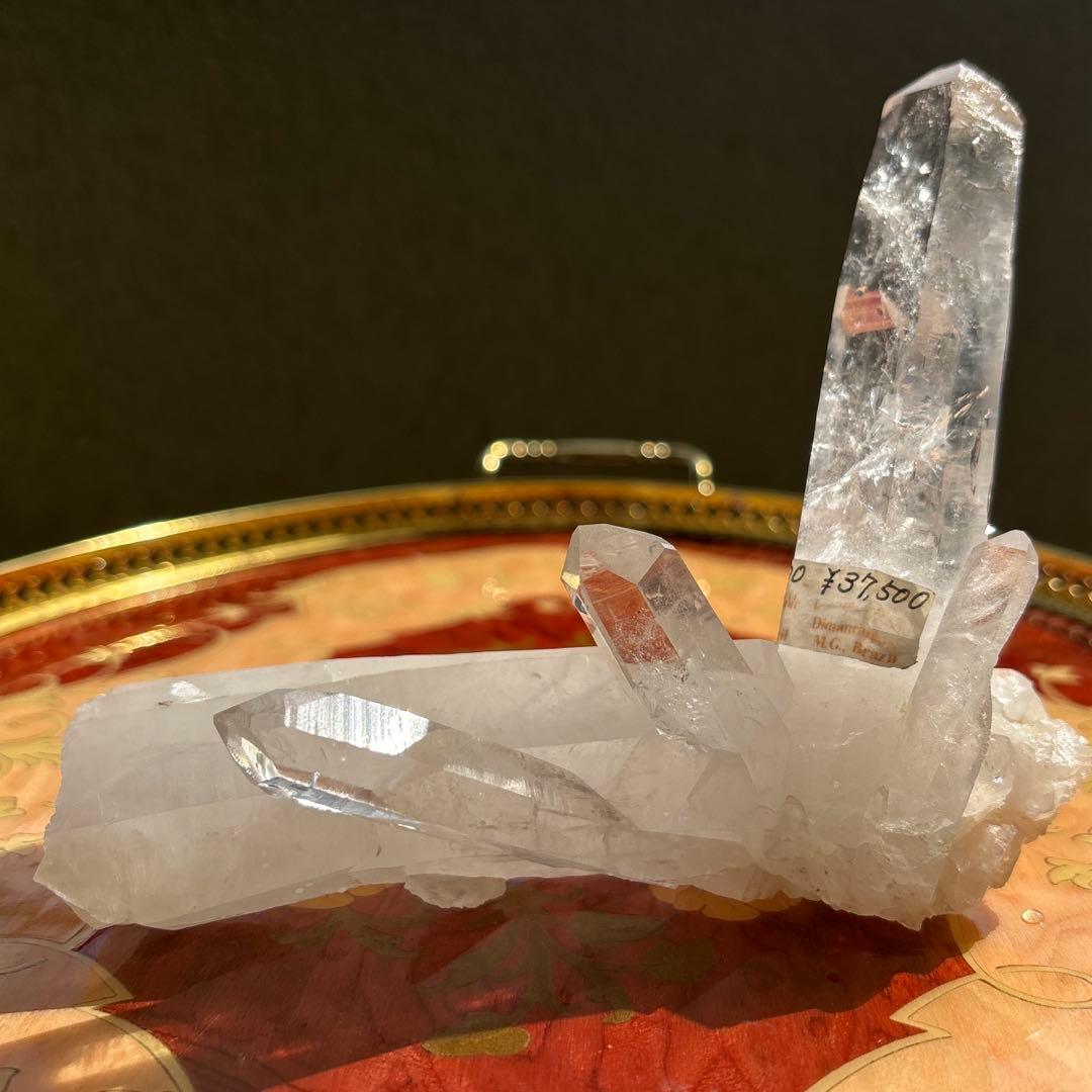 レーザー水晶クラスター　ツイン　貫入　ディアマンティーナ　ブラジル産　約502g