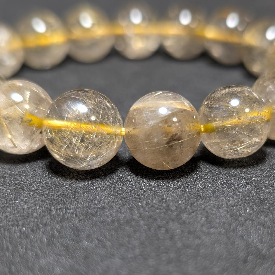 一点物 訳アリ価格 一部凹みあり ゴールドルチルブレスレット 12ミリ