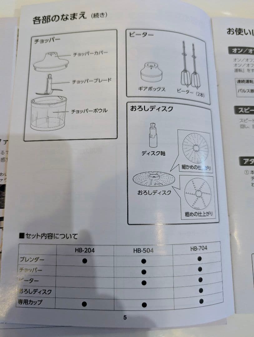 クイジナート スリム＆マルチライト ハンドブレンダー HB-504KJ ブラック