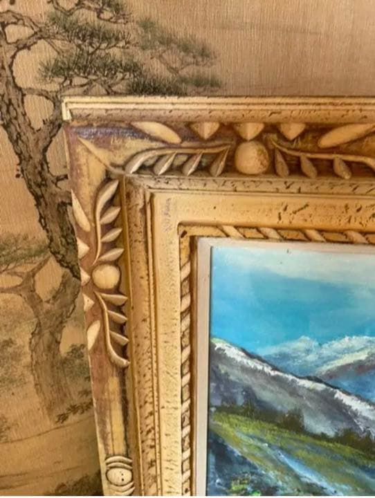 絵画 山里秋  大場秀夫作 油絵・油彩