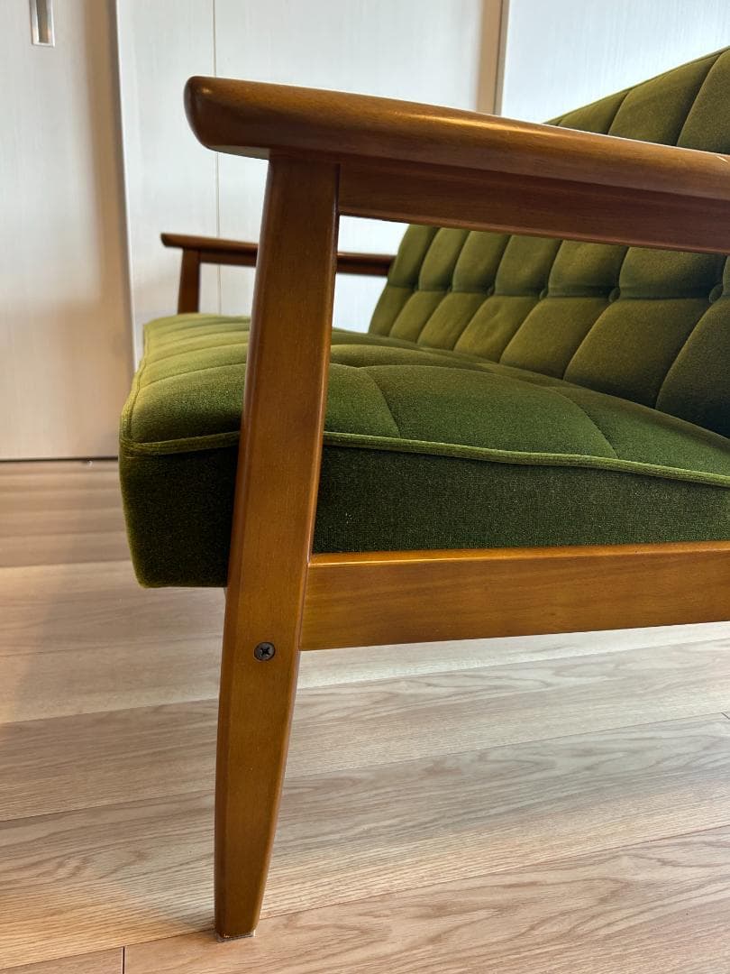 カリモク60 Kチェア 2シーター モケットグリーン