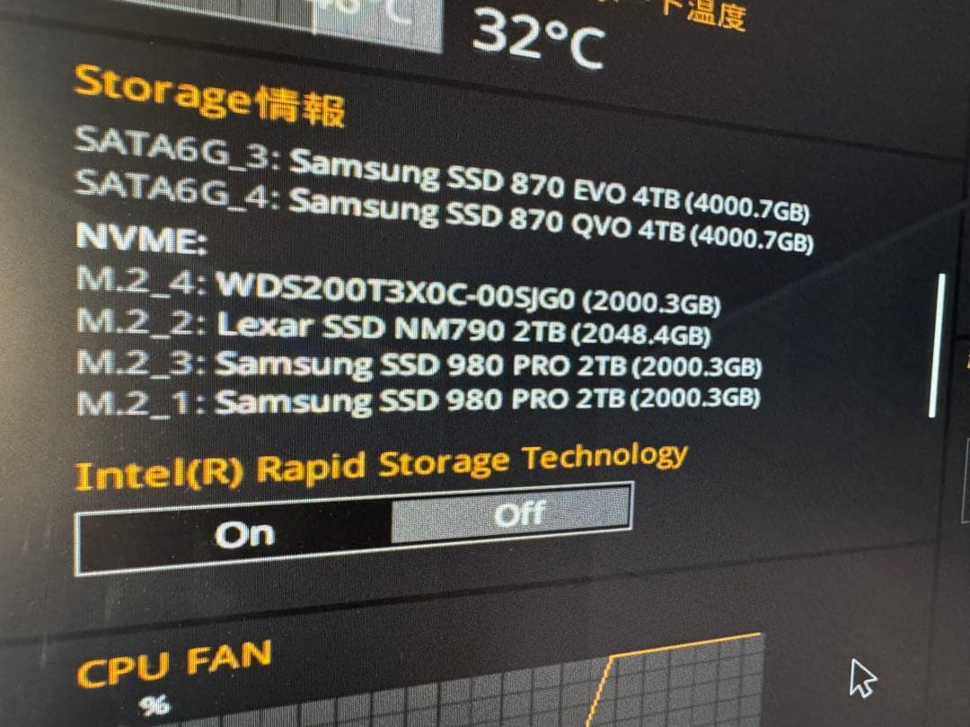 CPU Intel i9 14900K + ASUS Z790 + RAM128GB