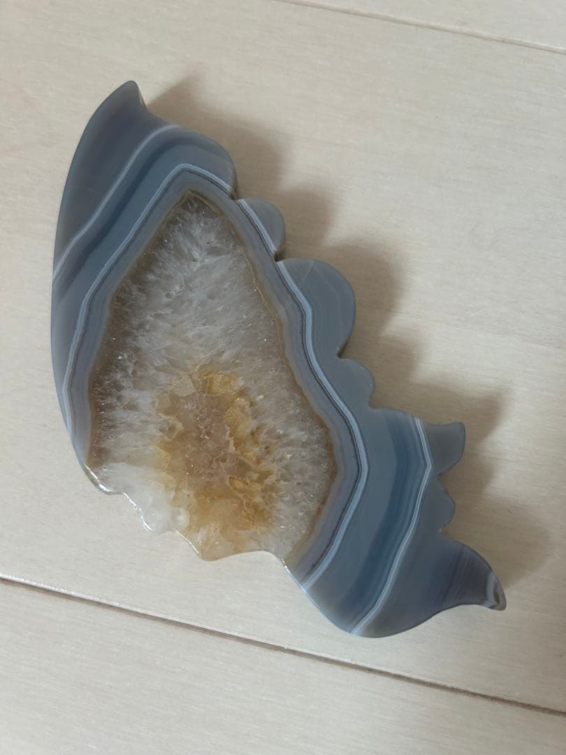 【限定1点】蝶の天然石アゲート×妖精オブジェ高級インテリア新品浄化・癒し・開運に