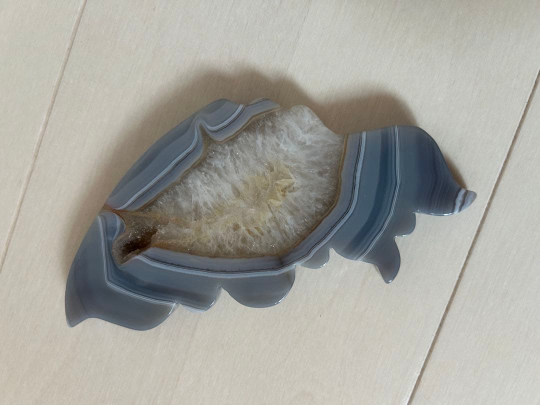 【限定1点】蝶の天然石アゲート×妖精オブジェ高級インテリア新品浄化・癒し・開運に