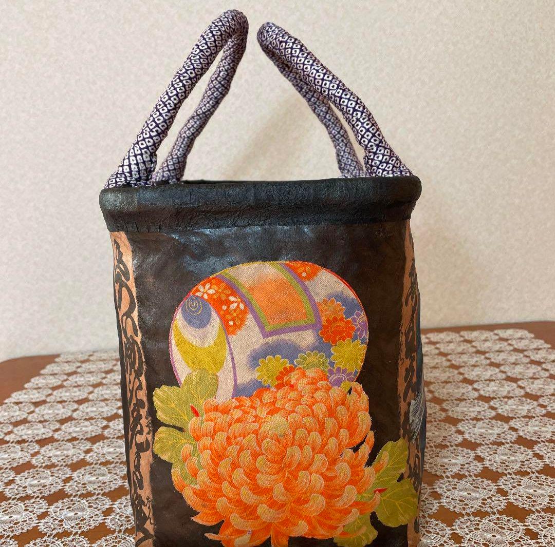 富士山 宝船一閑張り かごバッグ