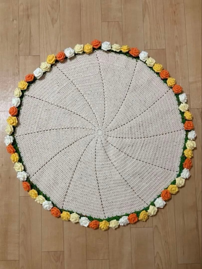 バラ　ブーケブランケット　フラワーブランケット　花束ブランケット　黄色　オレンジ