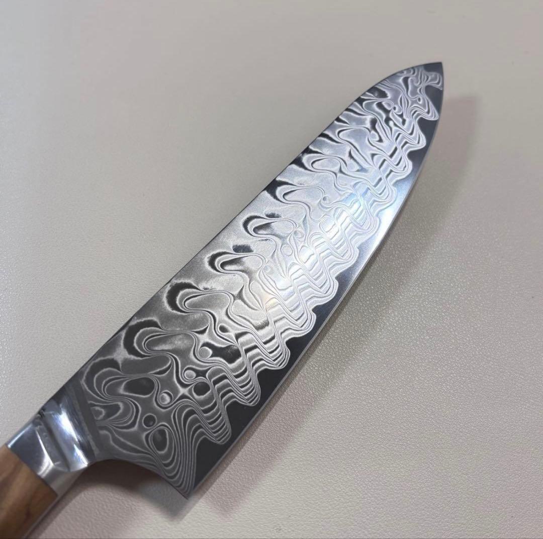 210mm ダマスカスシェフナイフ ダマスカス牛刀　切れ味抜群'~