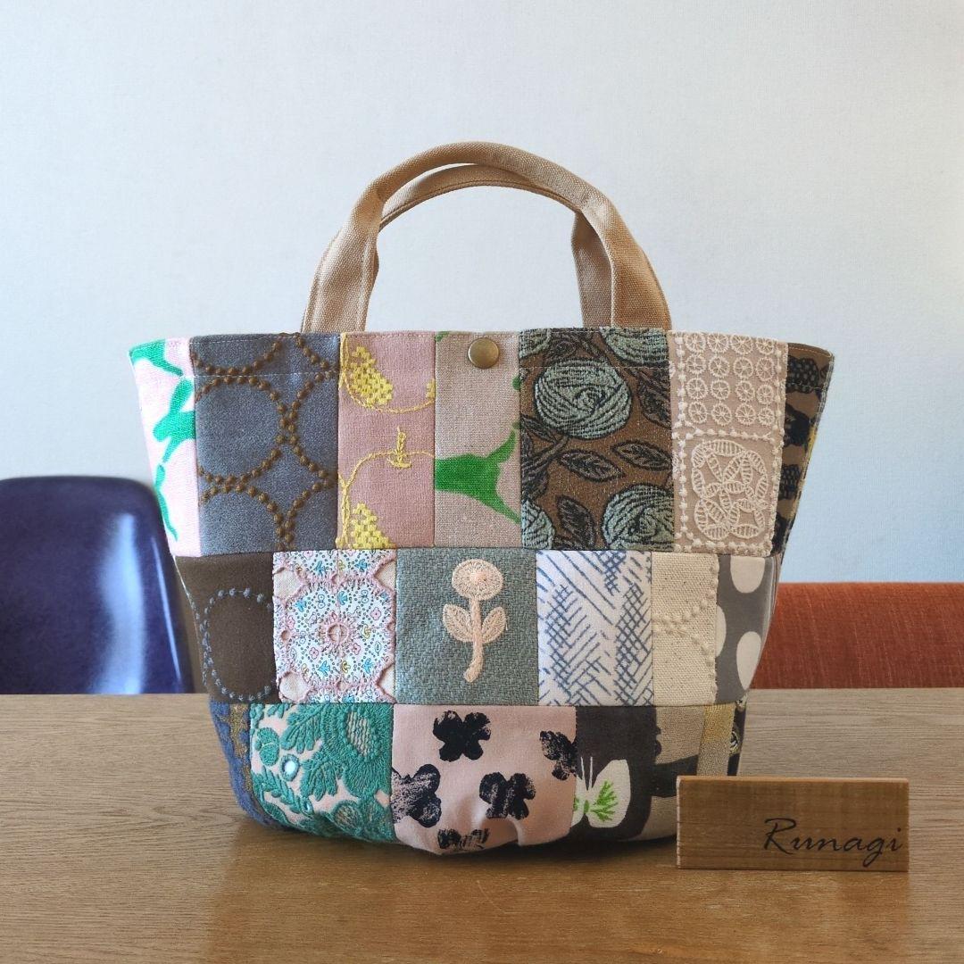 モザイクパッチのバケツバッグ＊ミナペルホネン