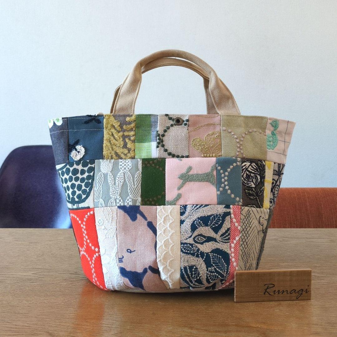 モザイクパッチのバケツバッグ＊ミナペルホネン