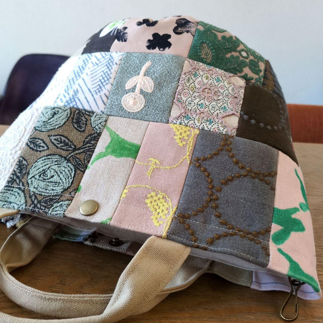 モザイクパッチのバケツバッグ＊ミナペルホネン