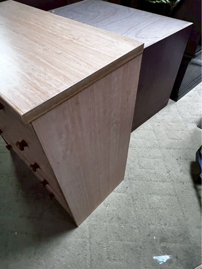 木目調6段チェスト