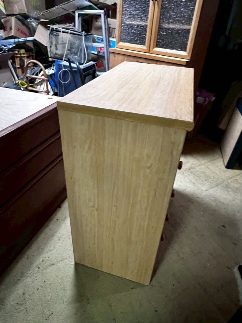 木目調6段チェスト