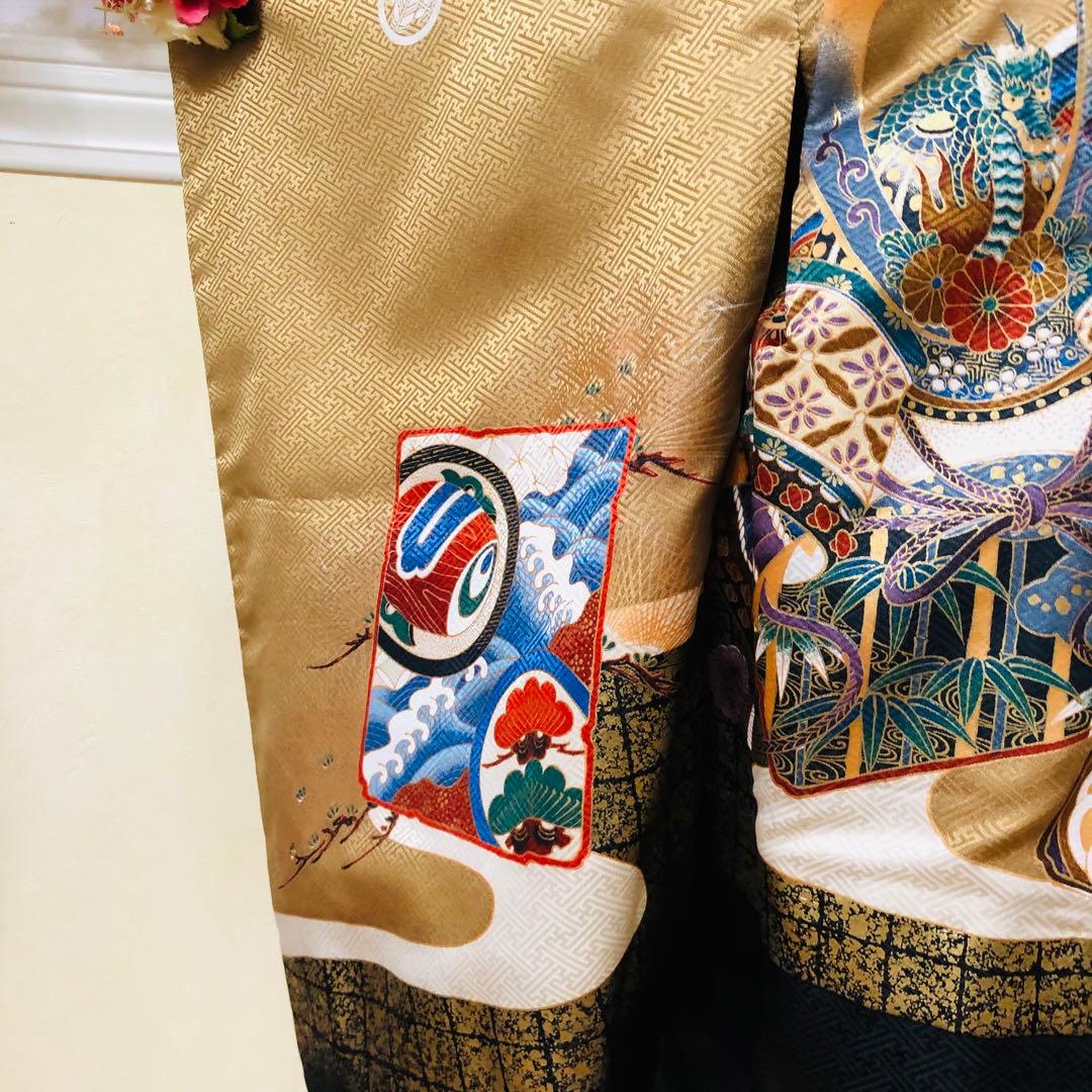 七五三五歳‼️完全️フルセット‼️兜富士山金彩金箔‼️お家からは揃えるなし