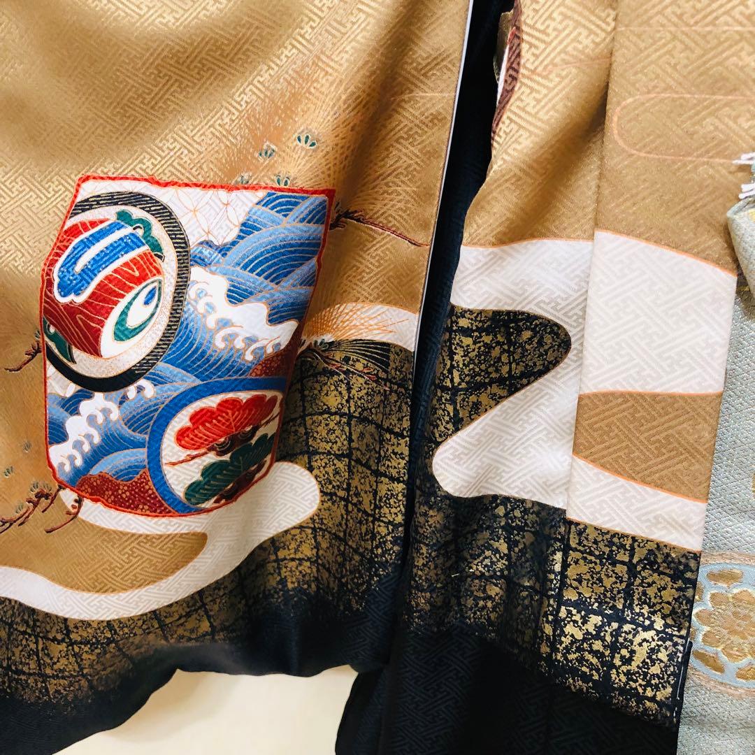 七五三五歳‼️完全️フルセット‼️兜富士山金彩金箔‼️お家からは揃えるなし