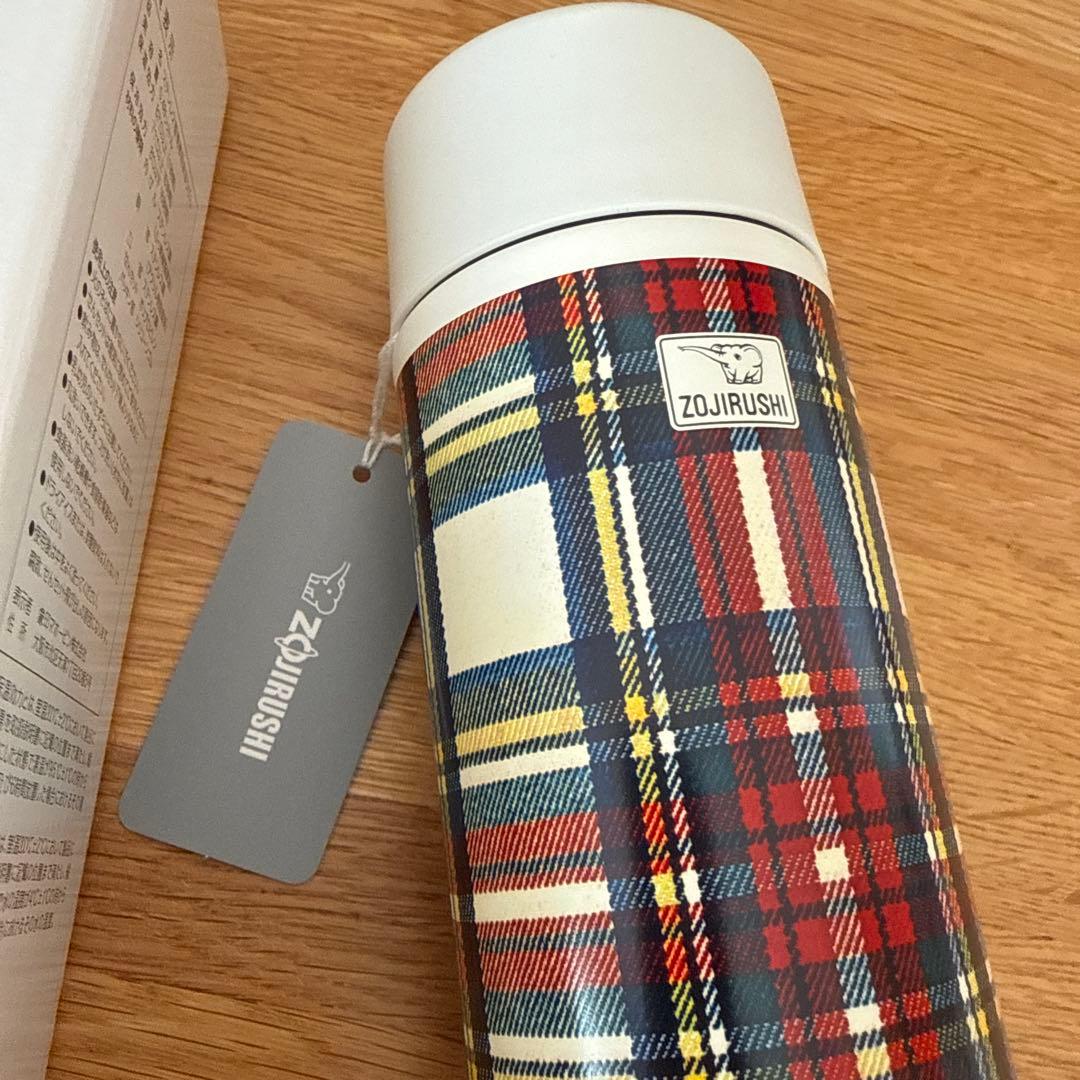 新品/象印/シームレスステンレスマグ SM-ZB48DC_WZ ホワイトチェック