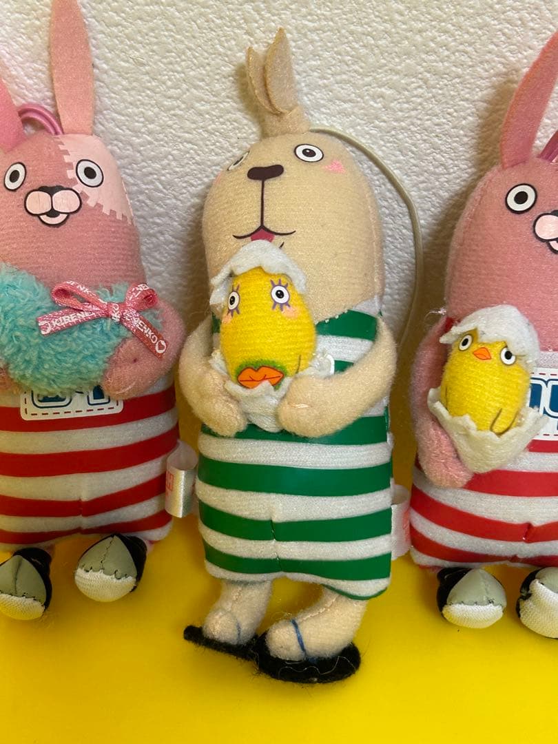 レトロ　ウサビッチ　リボンハートマスコット　コマネチエッグマスコット